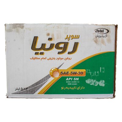 روغن سوپر رونیا 5w30 ایرانول مدل SN حجم 5 لیتر